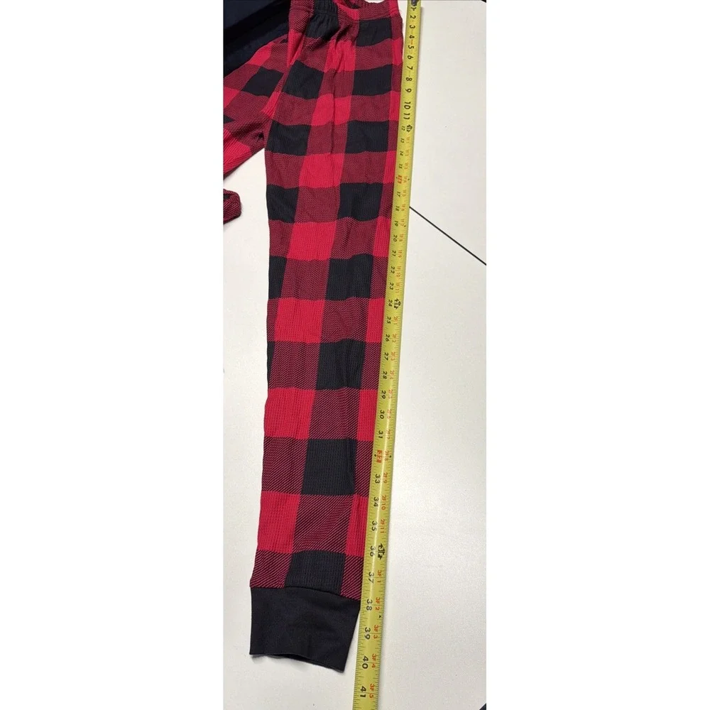 PJ Place Pajama Set 2pc Kids size 16 Red‎ Black Buffalo Check 100% Cotton